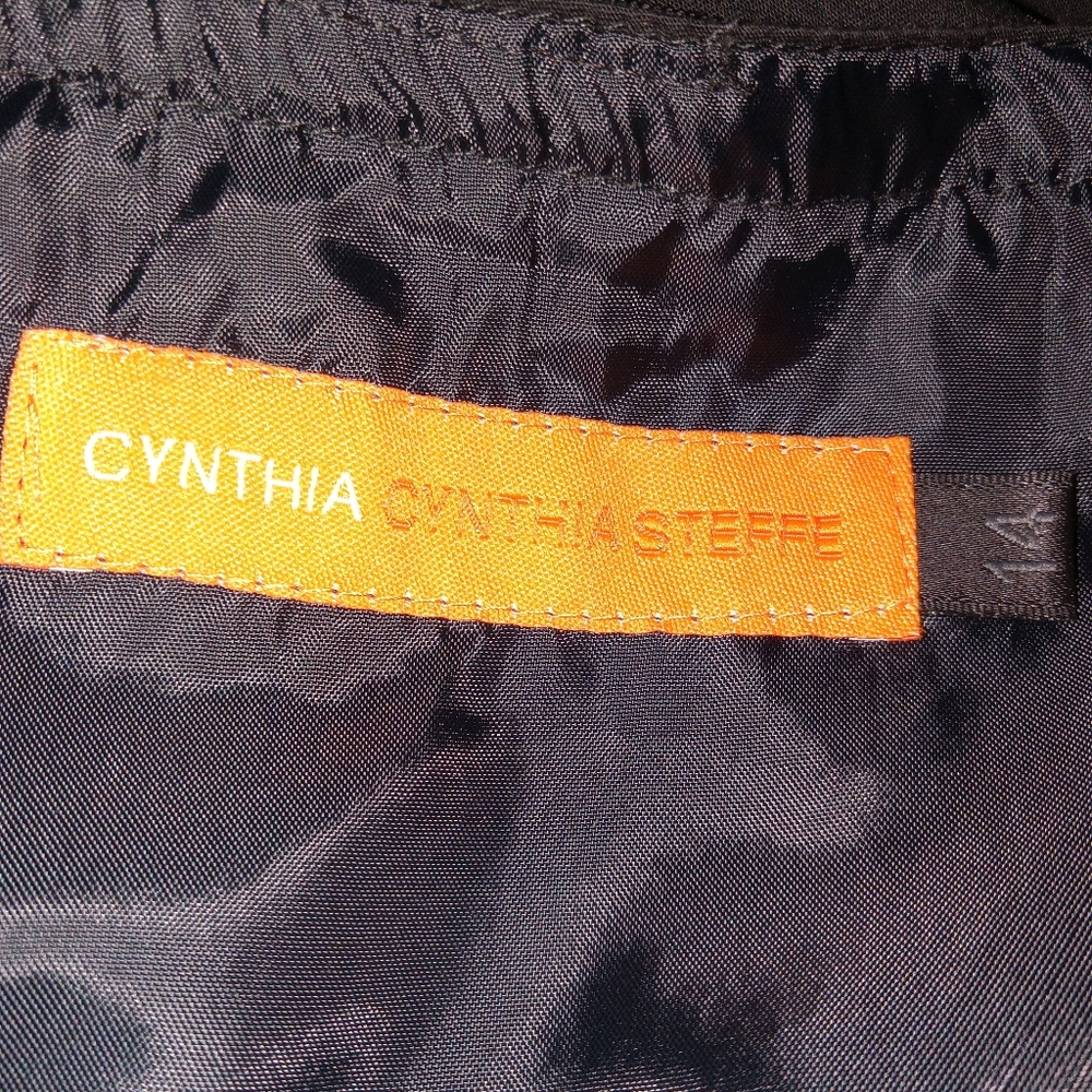 Cynthia Steffe Black Lined Cotton/Spandex Skirt 14 - Picture 4 of 9